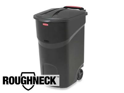 Roughneck Wheeled Trash Can, Black, 32-Gal.