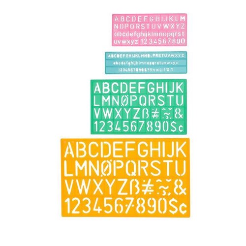 acme united corp C THRU 4 Piece Lettering Guide Uppercase Letters and